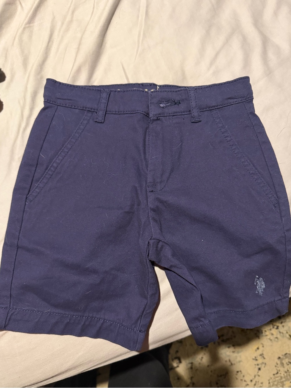 U.S. Polo Assn. Deep Blue Flat Front Chino Shorts
